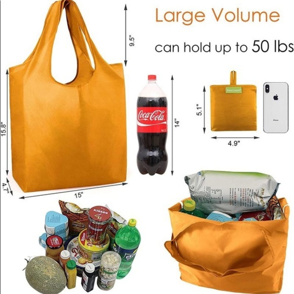 BeeGreen reusable / foldable grocery bag -set of 2